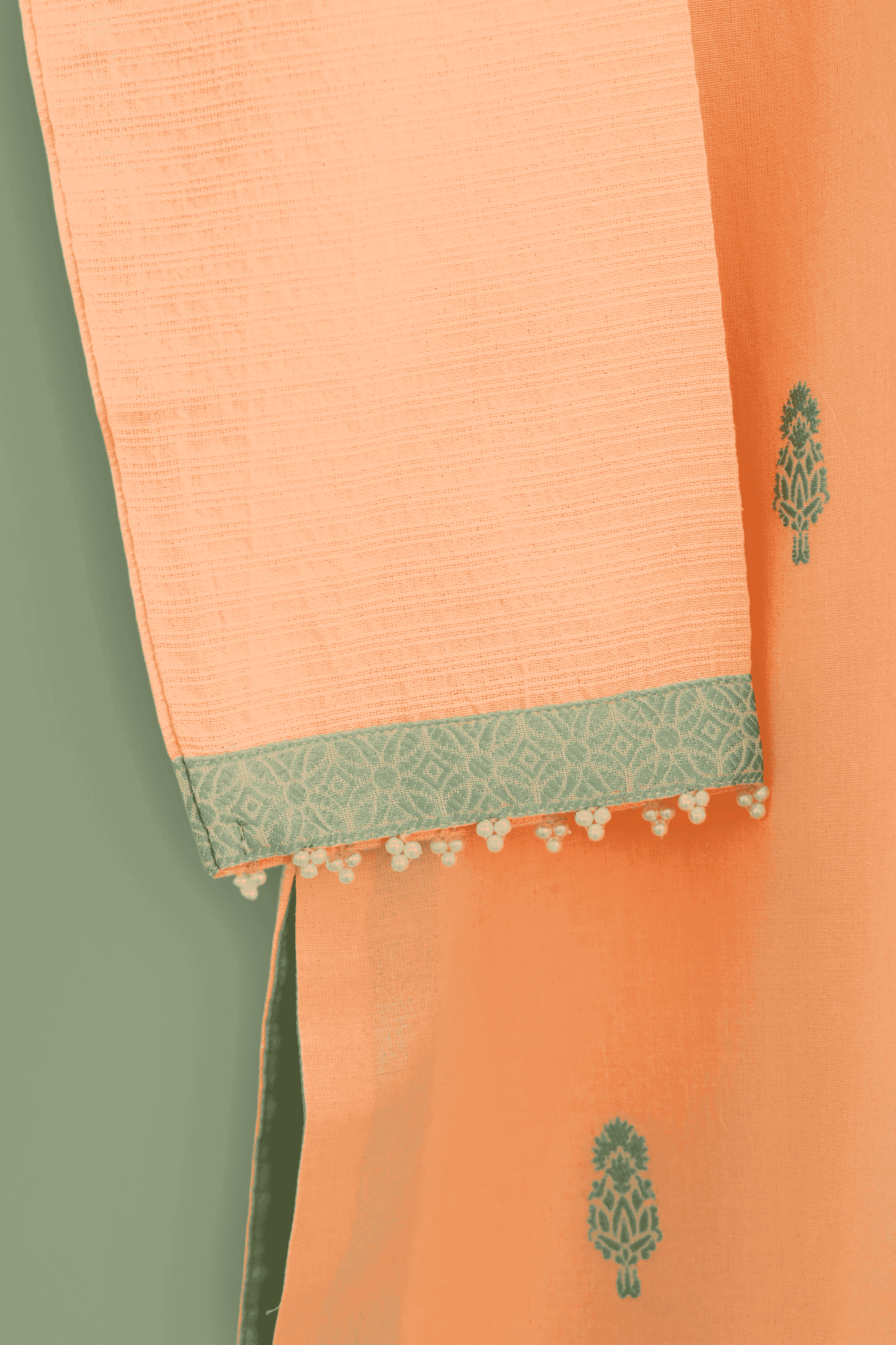 Pale Peach Hand-woven Shirt