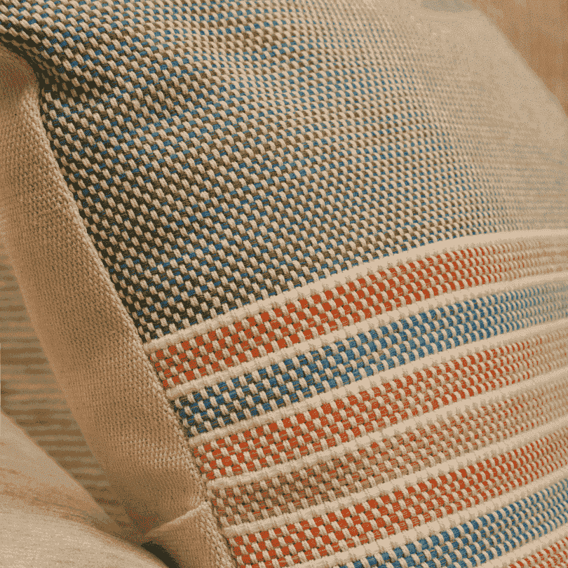 Hand-woven Multi Strip Dec Pillow Cover (16"x16")