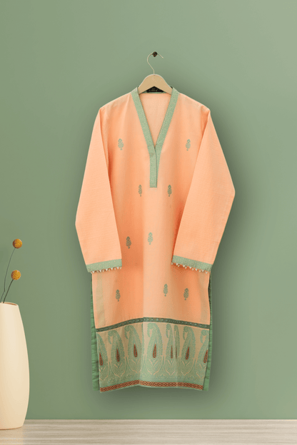 Pale Peach Hand-woven  Shirt