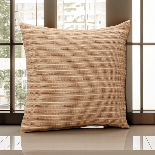 Hand-woven Jute Dec Pillow Cover (18"x18")