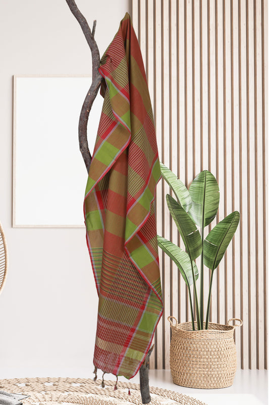 Garnet Handwoven Dupatta