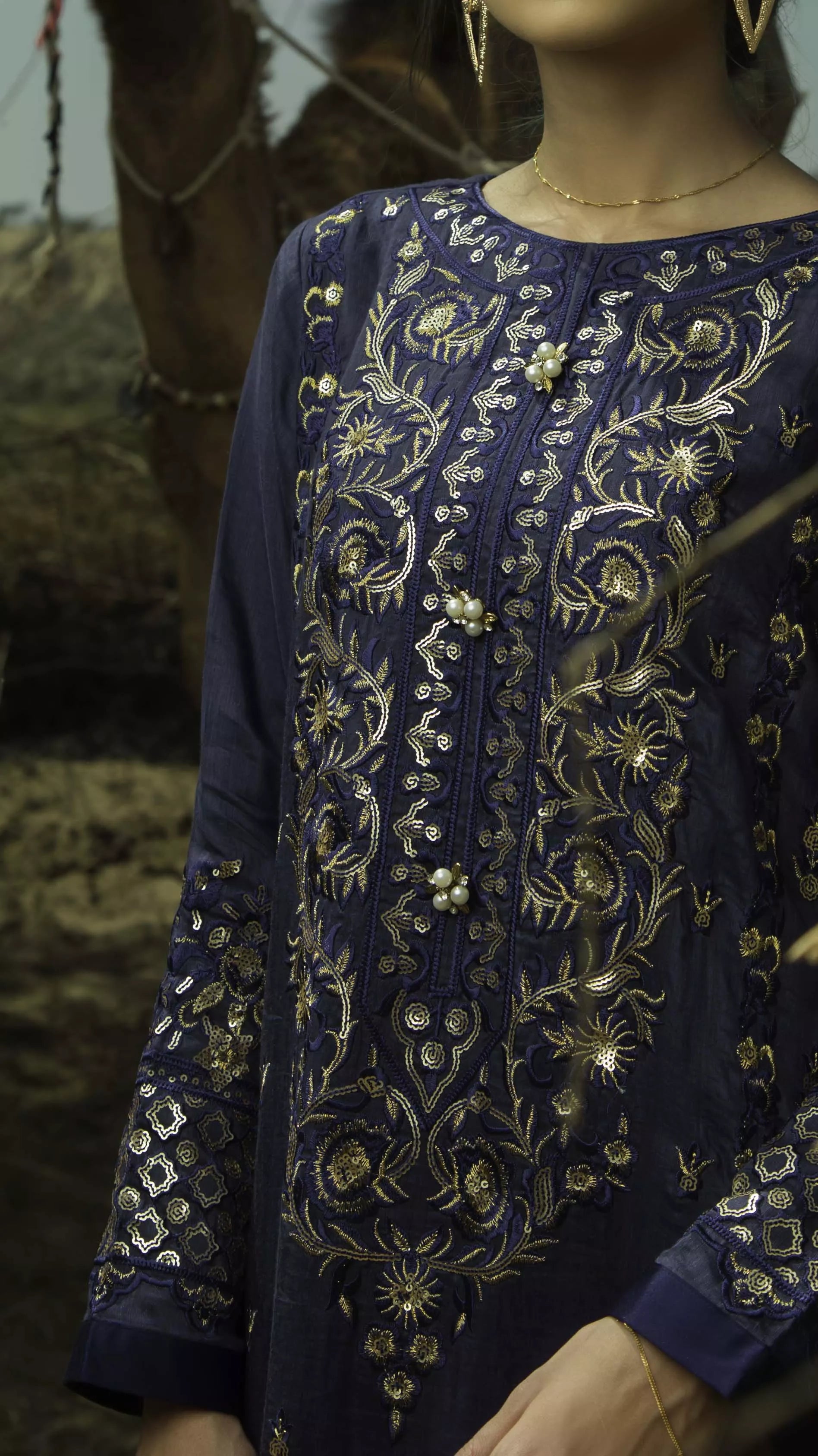 Navy Tensil, Dresses, Dresses, VOILE